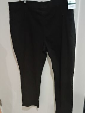 Terra & Sky Black Straight Leg Pants